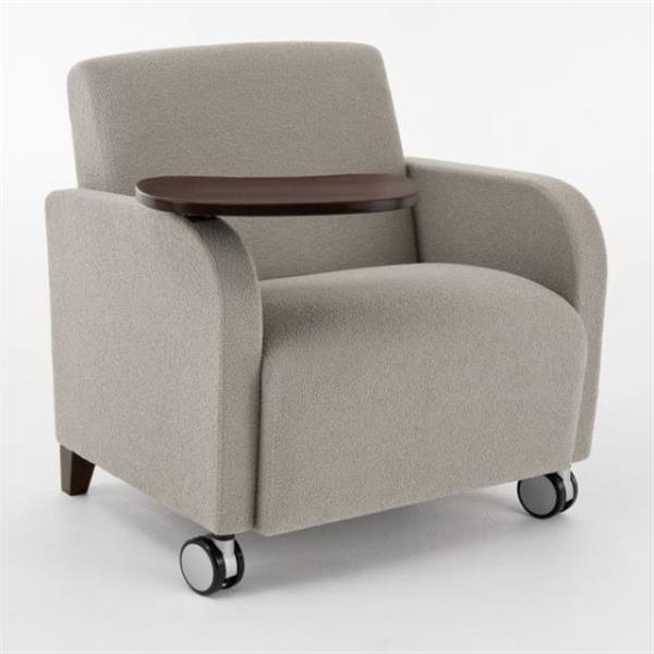 Siena Oversize Guest Chair with Casters and Swivel Tablet